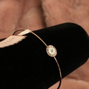 Ted Baker Enamel Button Cuff - Rose Gold/Baby Blue